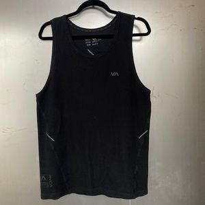 Men’s RVCA tank by PM Tenore. Size M. Black color. White stitch detail.